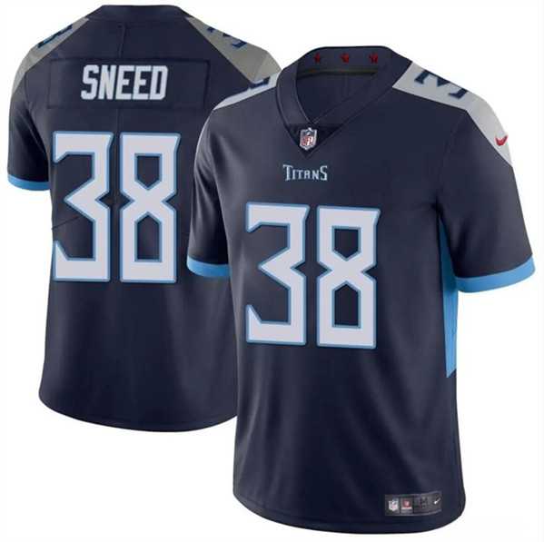 Youth Tennessee Titans #38 L%27Jarius Sneed Navy Vapor Limited Stitched Jersey Dzhi